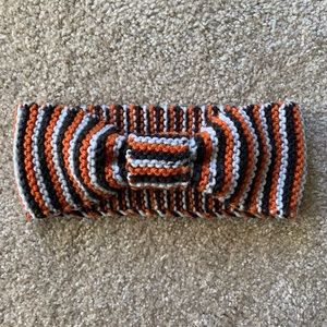 NEW Handmade Orange & Black Stripe Knit Headband